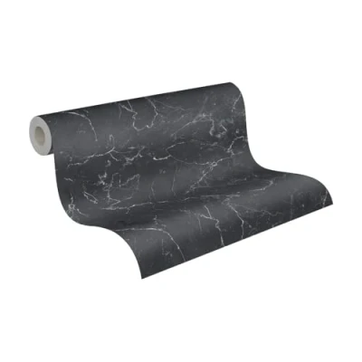 Image of Michalsky Living Change is Good Monumental Marble 379913 Non Woven Wallpaper Black/Grey Glossy Smooth