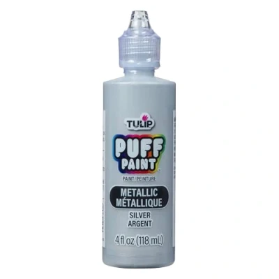 Image of Tulip 3D Fabric Paint 4oz Metallic (Silver)