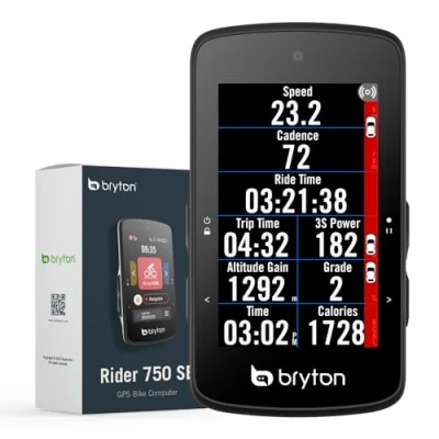 Image of Bryton Rider 750SE GPS Cycling/Bike Computer, 40hr Battery Life, Color Touchscreen, Voice Search Navigation with Auto Rerouting. Live Tracking and Group Ride. Radar &amp; Ebike Support.