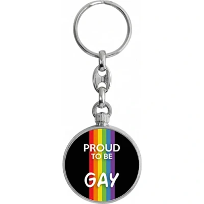 Image of Toff London Pride Rainbow Linear Proud Keyring