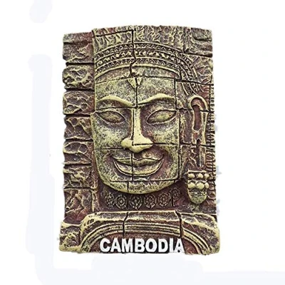 Image of Angkor Wat Cambodia 3D Fridge Magnet Tourist Souvenir Gift Collection Home &amp; kitchen Decoration Magnetic Sticker Refrigerator