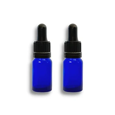 Image of Wilson Five 10ml Blue Glass Bottles with Dropper Pipettes