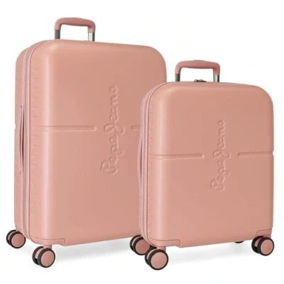 Image of Pepe Jeans Highlight Suitcase Set, 48 x 70 28 cm, Pink, 48x70x28 cms, Set