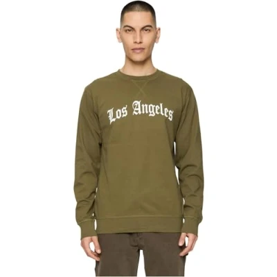 Image of Mister Tee LOS Angeles Wording Crewneck Sweatshirt, Men&#039;s, Size: Medium, Olive