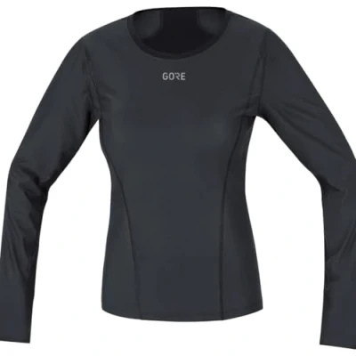 Image of GORE WEAR Women&#039;s Windproof Long sleeved Undershirt, Multisport, WINDSTOPPER, Black, 38