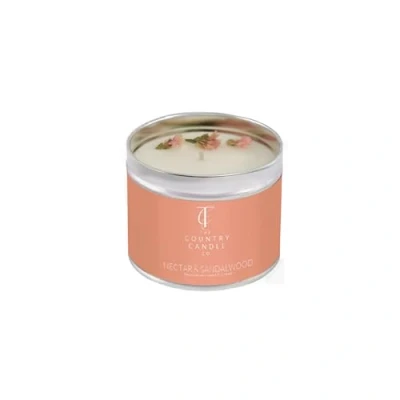 Image of The Country Candle Co. Pastels Range in a Tin Nectar &amp; Sandalwod
