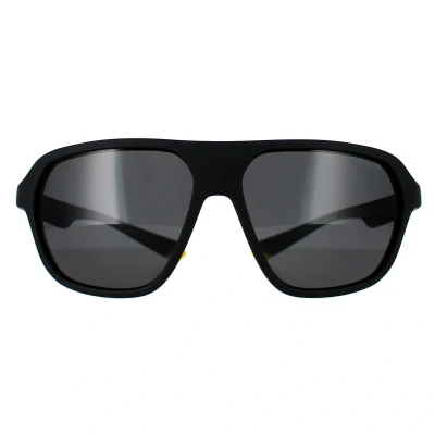 Image of Polaroid Unisex Sunglasses, Size: 59, Matte black yellow
