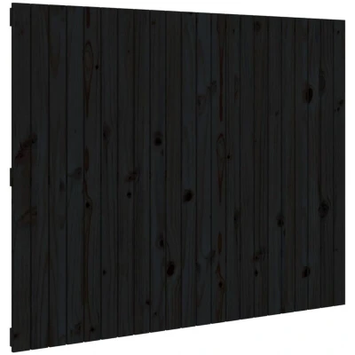 Image of vidaXL Wall Headboard Black 140x3x110 cm Solid Wood Pine