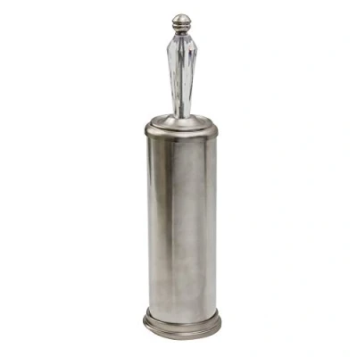 Image of Splash Home Tammy Stainless Steel Toilet Brush and Holder, Satin Nickel