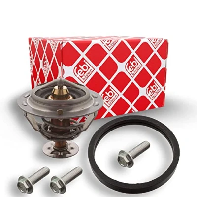 Image of 30713572, 31319608, 31355150, 31368377 Engine thermostat FEBI BILSTEIN 104764 90C with seal VOLVO: XC60 I, S60 II, XC70 II Estate
