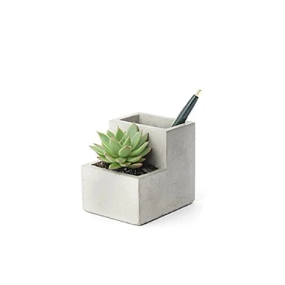 Image of Kikkerland Concrete Desktop Planter, Small (PL02 S)