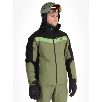 Image of Dare 2b Men&#039;s Water repellent Eagle II Ski Jacket Black Olivine Green, Size: Xxxl