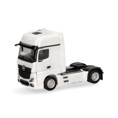 Image of herpa 317948 Truck Model Mercedes Benz Actros L Gigaspace Solo Tractor Machine 2 Axles, Miniature Scale 1:87, Collectible, Made in Germany, Plastic Model, Multicoloured