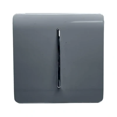 Image of Trendi Switch Fan Isolator 10A Triple Pole Chrome Rocker in Warm Grey