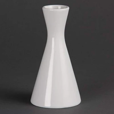 Image of Olympia White Ware Bud Vases 140mm Porcelain Flower Container Pot 6pc