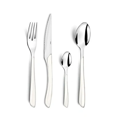 Image of Amefa ECLAT 2214WHMX00C40 24 Piece Cutlery Set, White
