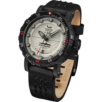 Image of Vostok Europe Men&#039;s Automatic Watch SSN 571 Nuclear Submarine Black NH35 571C607, Strap.