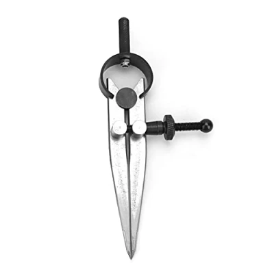 Image of Leather Scratch Compass, Durability 45 Steel Professional Woodworking Compass Small Wing Divider Leathercraft Compasses for Bisector Angles(75mm)