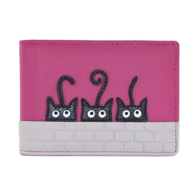 Image of Mala Leather Peek A Boo ID/Card Holder 693 01 (Pink)