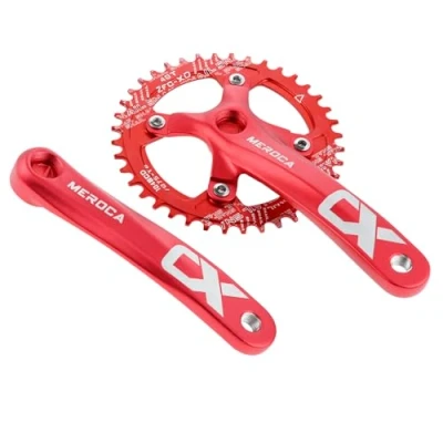 Image of SURIEEN 170mm 40T Mountain Bike Crankset, Square Single Speed Crankset Crank arm set for with 104 BCD Chainring