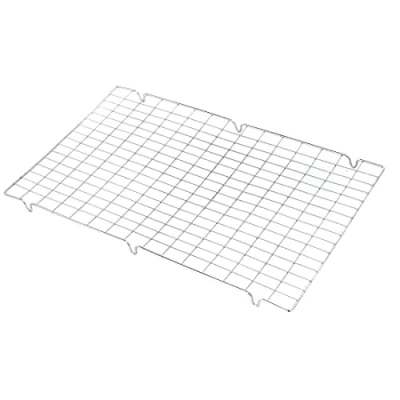 Image of Vogue Large Cake Pastry Loaf Wire Cooling Tray Rack, Size: 432 x 254mm, Stainless Steel Patisserie Grid, Commercial Restaurant Bakery Café or Home Kitchen Use J810