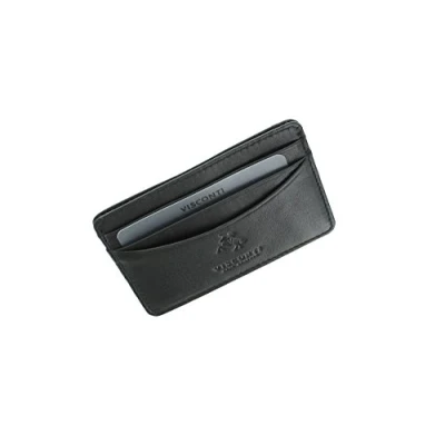 Image of Visconti Slim Collection RAZOR Leather Credit Card Holder VSL25 Black