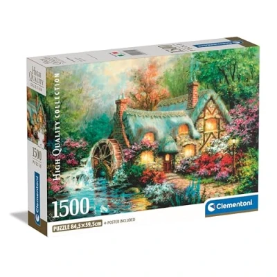 Image of Clementoni Jigsaw Puzzle Collection Country Retreat 1500 Pieces Poster Included, For Adults 14 99 Years, Gift Men/Women, Landscape, Made In Italy, 31711