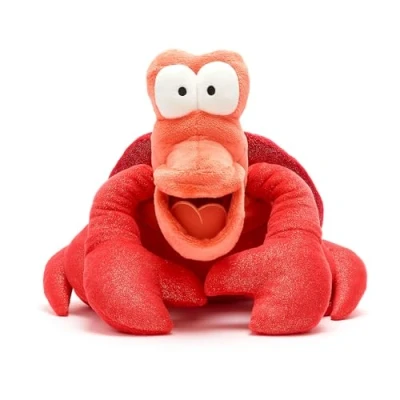 Image of Disney Store Official Sebastian Medium Soft Toy, The Little Mermaid, 27cm/10, Plush Stuffed Undersea Animal, Ariel&#039;s Friend Huggable Funny Crab Features Detailed Sculpting Suitable for Ages 0+