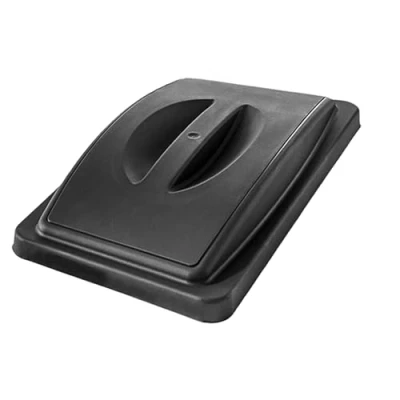 Image of Chabrias Ltd Slim Bin Lids Black Handletop General Waste UK Made Colour Coded Recycling for Slimline Bins Durable, Easy Fit Segregation Management Systems