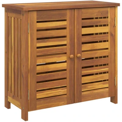Image of vidaXL Garden Cabinet Brown 75 x 35 70 cm Solid acacia wood