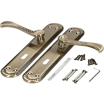 Image of KOTARBAU Door Handle 90 mm BB Set Long Plate Inner Exterior Gate Fitting Patin