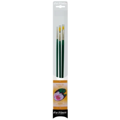 Image of Da Vinci Set of 3 brushes in synthetic fiber NOVA oil and acrylic colors