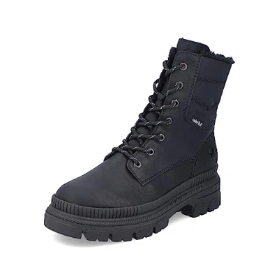 Image of Rieker Women Ankle Boots Y9331, Ladies Lace up Boot,Water Repellent,riekerTEX,Half Boot,lace Bootie,Black (Schwarz / 00),39 EU 6 UK
