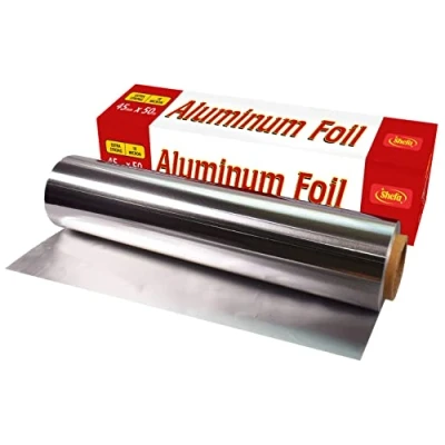 Image of Shefa Tin Foil 45cm X 50m Aluminium roll, 18 Micron Foil, Heavy Duty Kitchen Thick &amp; Durable, Recyclable Tinfoil Roll Cooking Dining Catering (45cm 50m)