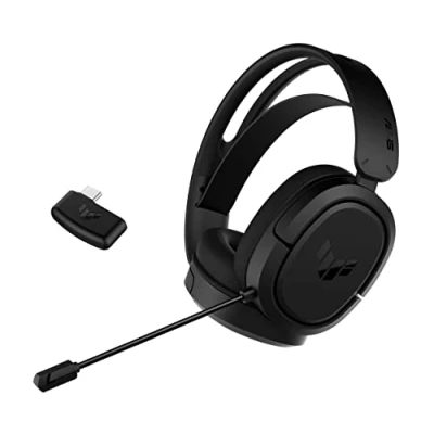Image of ASUS TUF Gaming H1 Wireless Headset (Discord Certified Mic, 7.1 Surround Sound, 40mm Drivers, 2.4GHz, USB C, Lightweight, 15 Hour Battery Life, For PC, Mac, Switch, Mobile Devices, PS4, PS5) Black