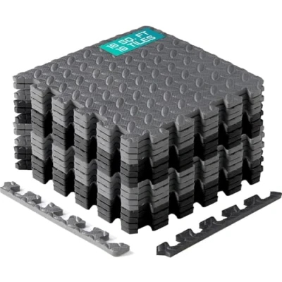 Image of Yes4All 30x30 cm Set 12/16/36 EVA Foam Floor Tiles, Mats, Gym Interlocking Mats for Garage Flooring, Swimming Pool Outdoor, Hot Tub, Tent Carpet, Camping Playpen Dog