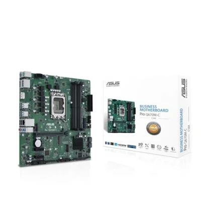 Image of Asus PRO Q670M C CSM Corporate Stable Model, Intel Q670, 1700, Micro ATX, 4 DDR5, HDMI, 2 DP, GB LAN, PCIe4, 2x M.2