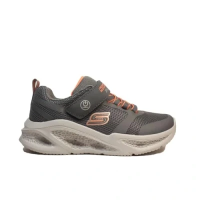 Image of Skechers Girls Meteor lights Work, Charcoal, 2 UK