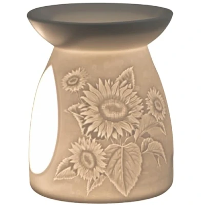 Image of Cello Tealight wax Melt &amp; oil Burner, Summer Time, Stunning porcelain designs safe for Use around children and pets. or in the top magically fragrance your room.