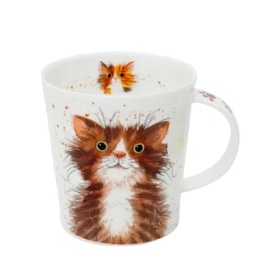 Image of Dunoon Lomond Fine Bone China Cat Mug Catter Splatter (LO Cats Tabby)