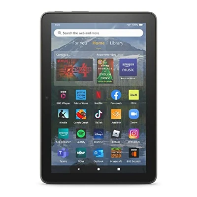 Image of Certified Refurbished Amazon Fire HD 8 Plus tablet inch display, 32 GB, 30% faster processor, 3 GB RAM, wireless charging, 2022 release, with ads, Grey