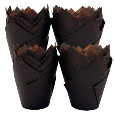 Image of Scrumptious Sprinkles Tulip Muffin Cases, Chocolate Brown x 200