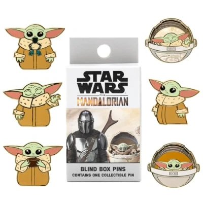 Image of Loungefly Disney Star Wars the Mandalorian Grogu (the Child, Baby Yoda) (Grogu Yoda), Blind Enamel Pin Purchase Wars: Pins