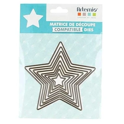 Image of Artemio Cutting Dies 8 Large 5 Pointed Stars