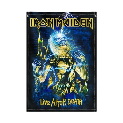 Image of Grupo Erik Iron Maiden Decorative Flag 27.5 x 39.3 inches 70 100 cm Wall Tapestry Wallscroll Hanging scroll Poster Kakemono Decor