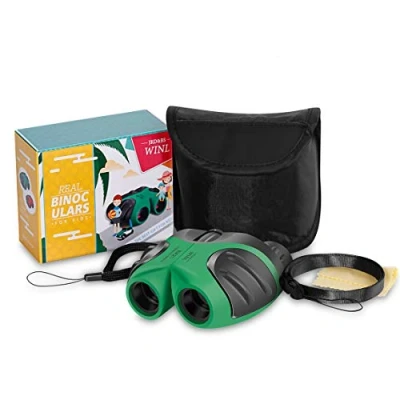 Image of JRD&amp;BS WINL Boys Toys for 4 8 Year Old,Gifts 3 12 Years OldBoys &amp; Girls,Compact 8x21 Shock Proof Binoculars Bird Watching Kids Telescope Teens Old (Green)
