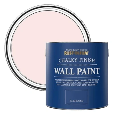 Image of Rust Oleum Pink Matt Emulsion Wall Paint Strawberry Vanilla 2.5L