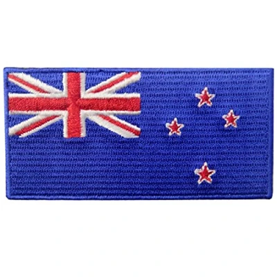 Image of New Zealand Flag Patch Embroidered Kiwi Applique Iron On Sew National Emblem