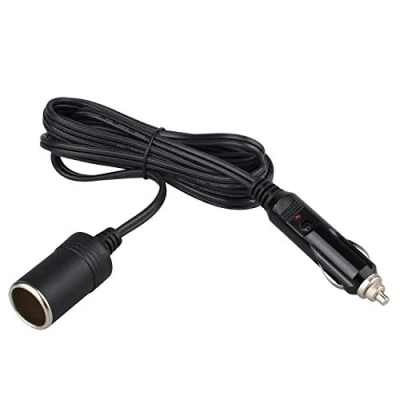Image of Futheda Car Cigarette Lighter Extension Cable, 12V 24V 10A Male Female Adapter Plug Socket DC Power Supply Wire Lead Charger Cable 3m