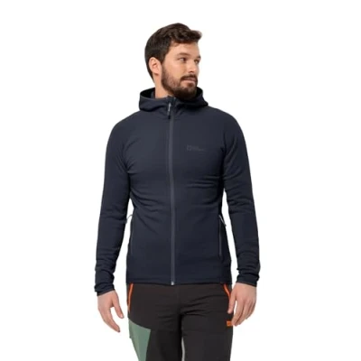 Image of Jack Wolfskin Men&#039;s Baiselberg Hooded Fz M Fleece Jacket, Black, S EU